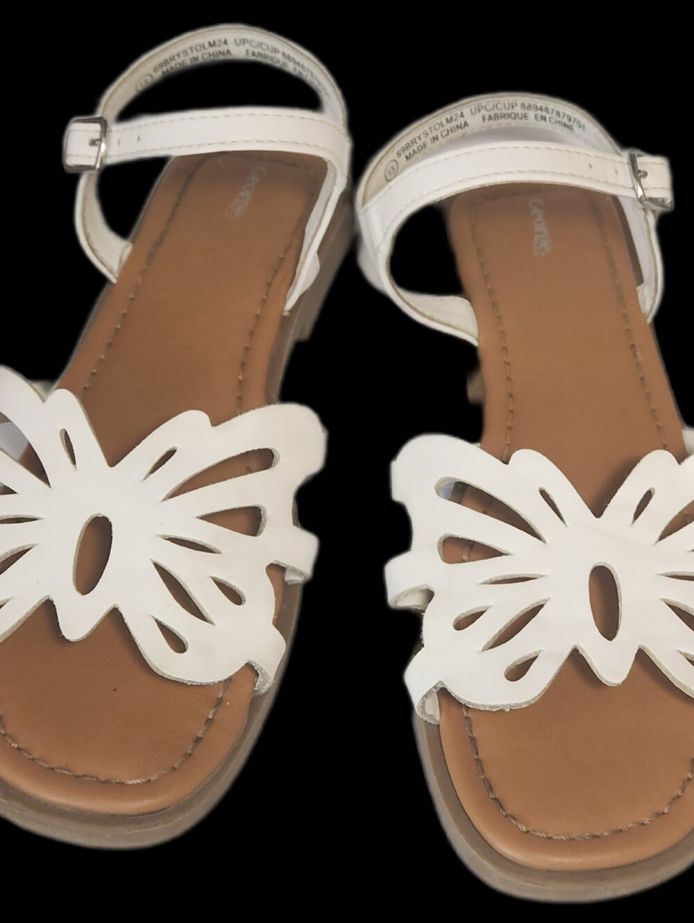 #SH5 George White  Butterfly Cutout Ankle-Strap Sandals